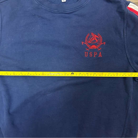 U.S. Polo Assn. Navy Crewneck with Red and White Accents - Picture 5 of 5